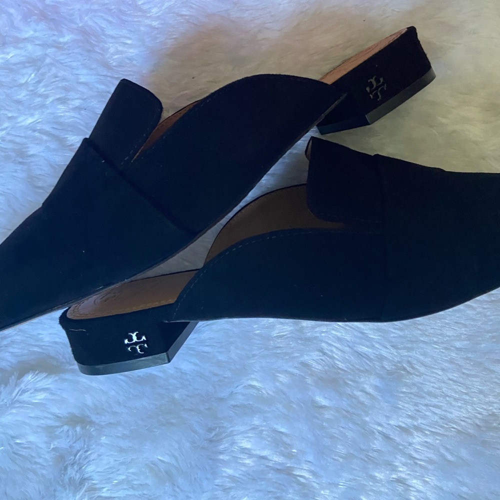 Tory Burch Rosalind Pointed-toe Suede Mules - Picture 3 of 10